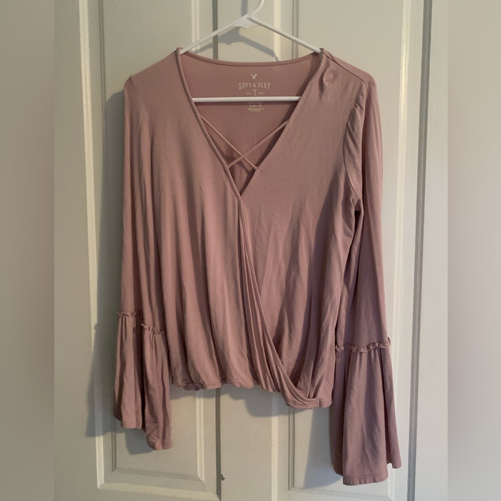 soft and sexy long sleeve v neck